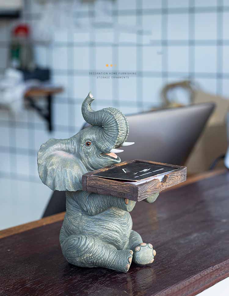 Fun Elephant Business Card Holder, Personalized Office Decoration Ornaments