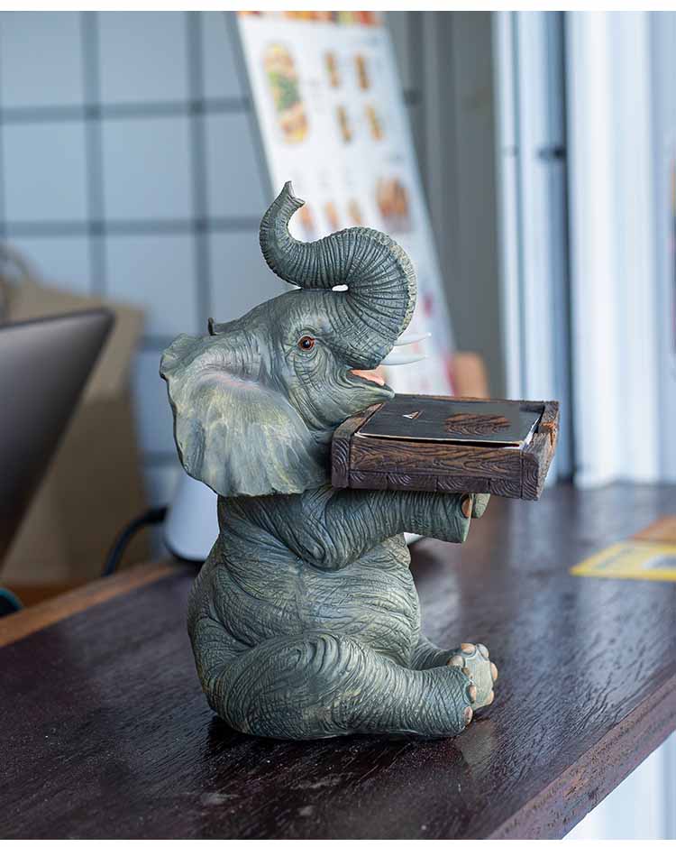 Fun Elephant Business Card Holder, Personalized Office Decoration Ornaments