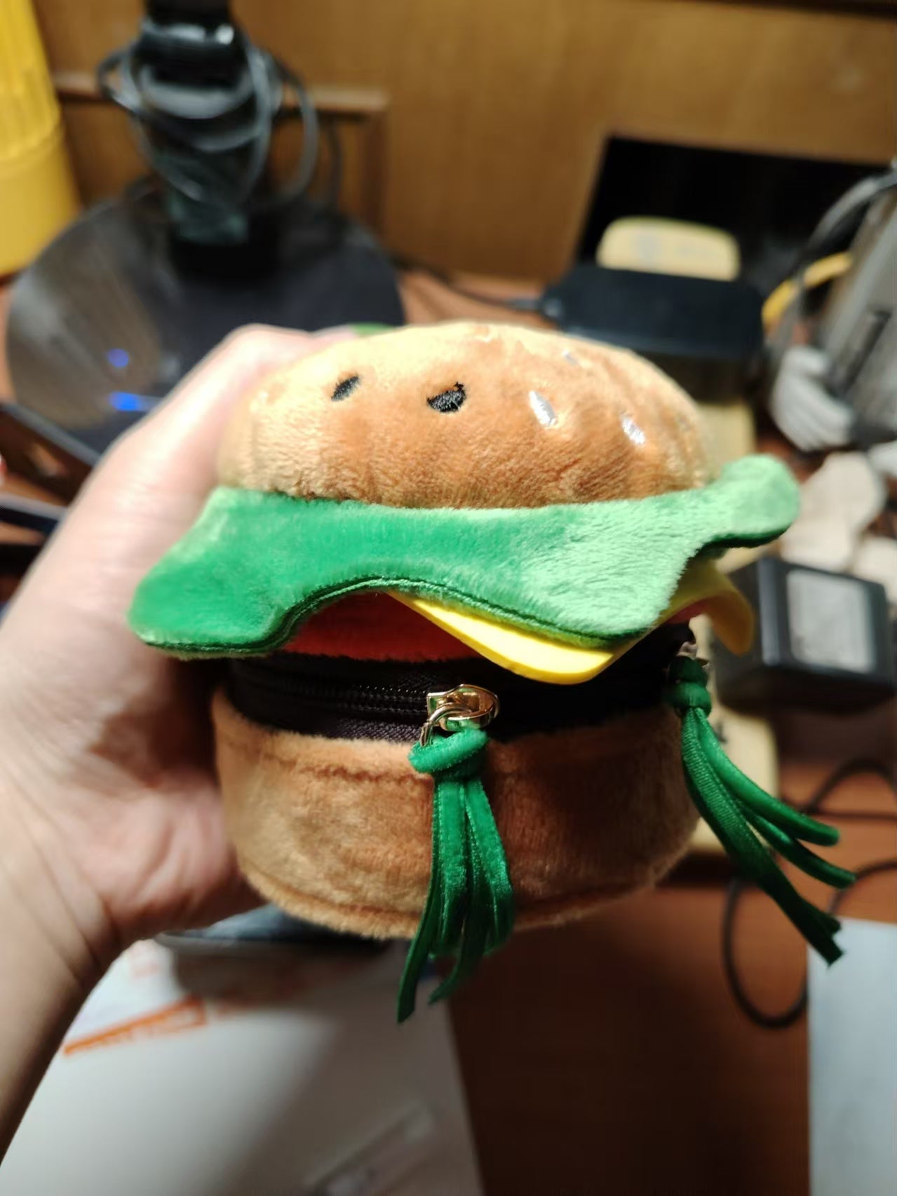 Fun Plush Hamburger Storage Box, Jewelry Box, Creative Gift