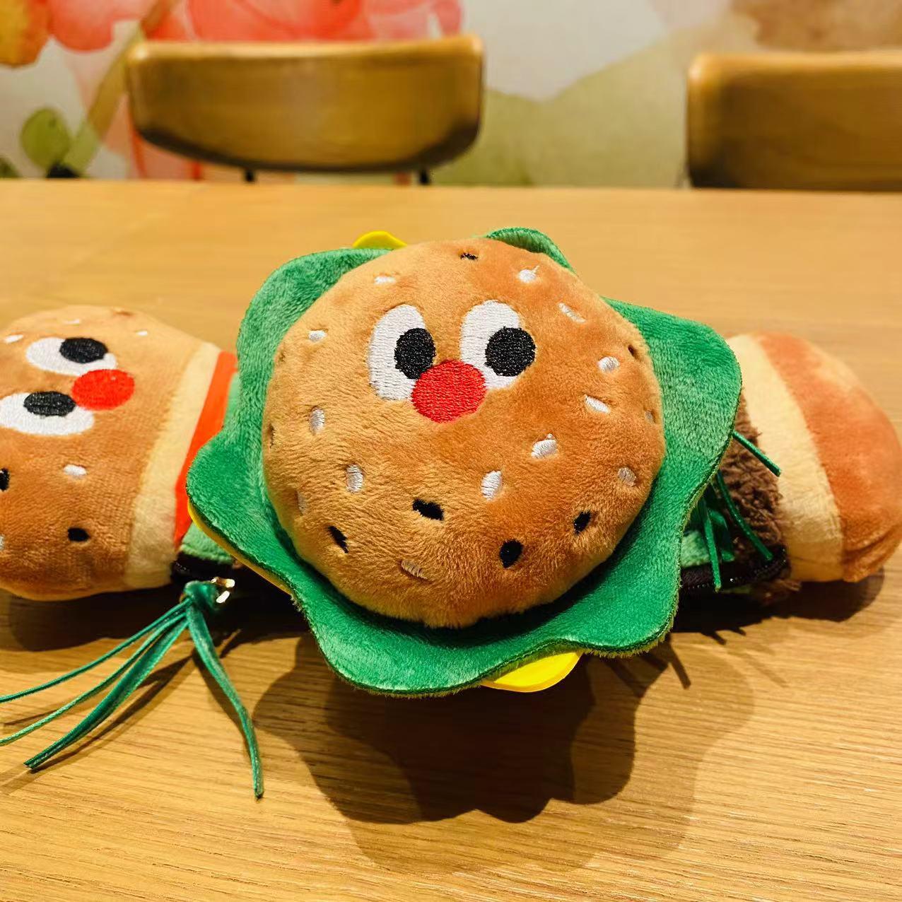 Fun Plush Hamburger Storage Box, Jewelry Box, Creative Gift