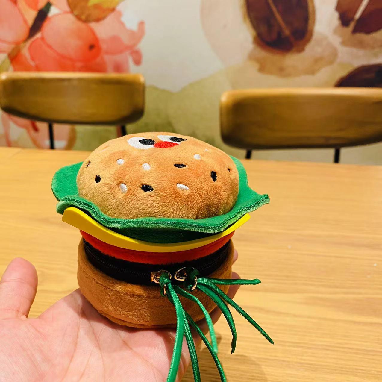 Fun Plush Hamburger Storage Box, Jewelry Box, Creative Gift