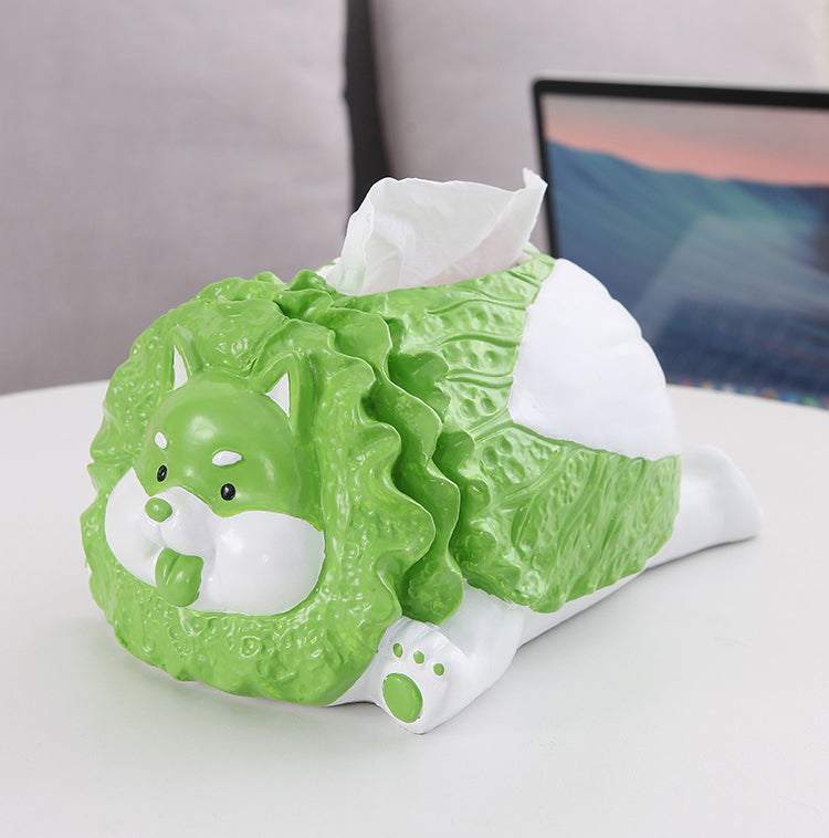 Fun Vegetable Dog Shaped Tissue Box, Unique Design