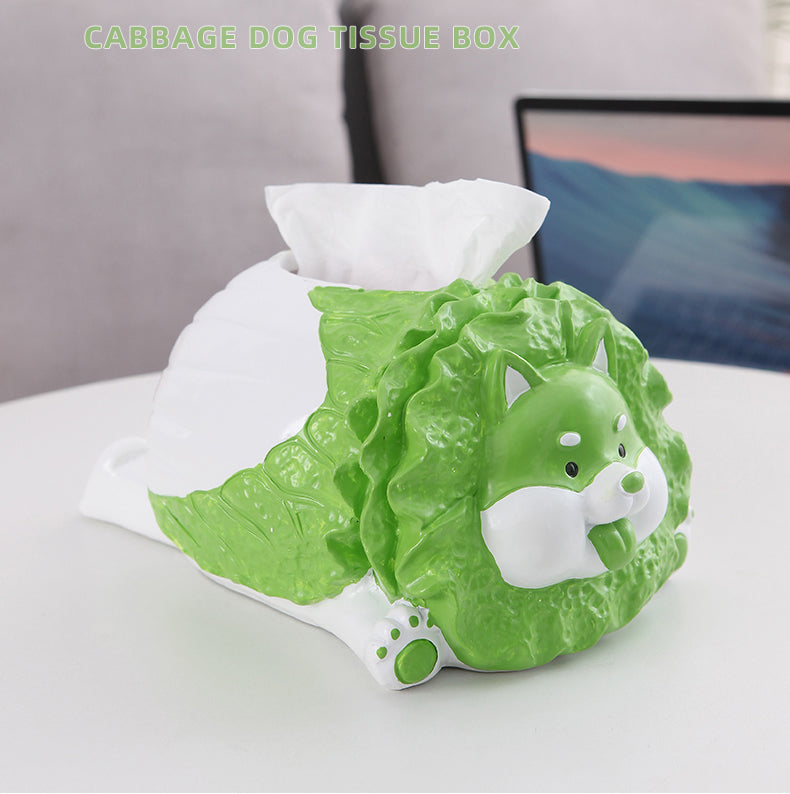 Fun Vegetable Dog Shaped Tissue Box, Unique Design