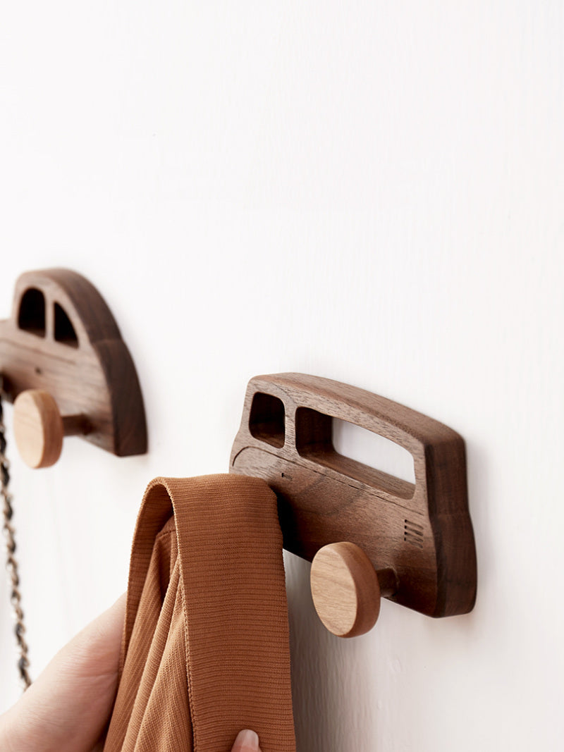 Fun Wooden Car Wall Hook, House Decoration