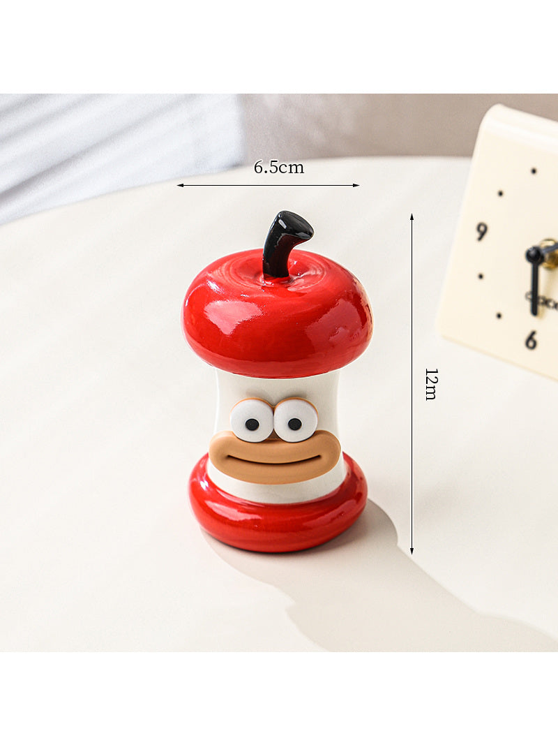 Funny Cartoon Apple Core Toothpick Holder, Christmas Decoration Gift