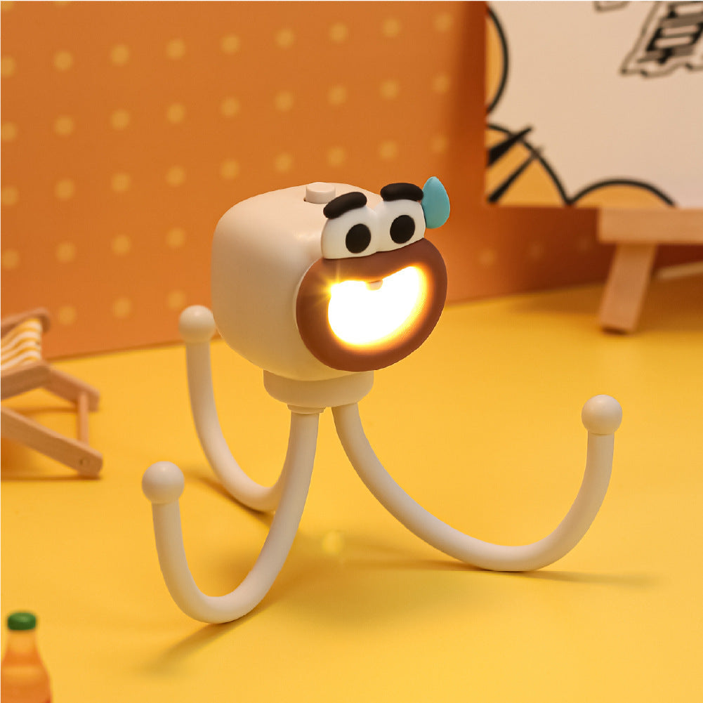 Funny cartoon octopus mini night light with mobile phone holder function