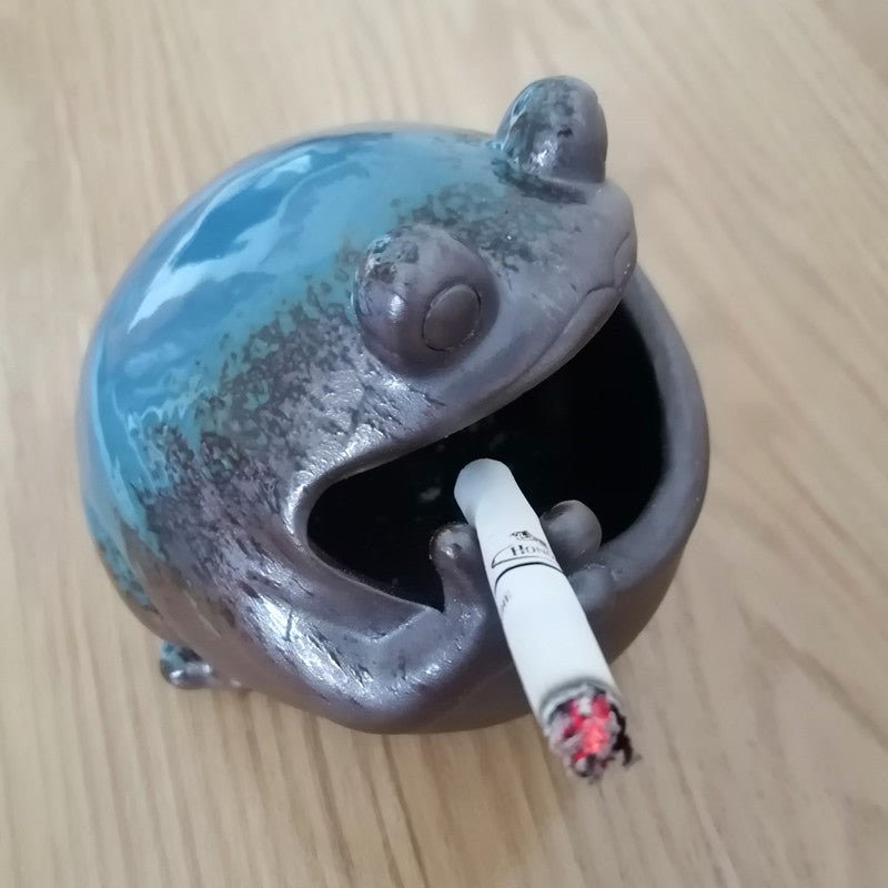 Funny Frog Ashtray With Big Mouth, Retro Design