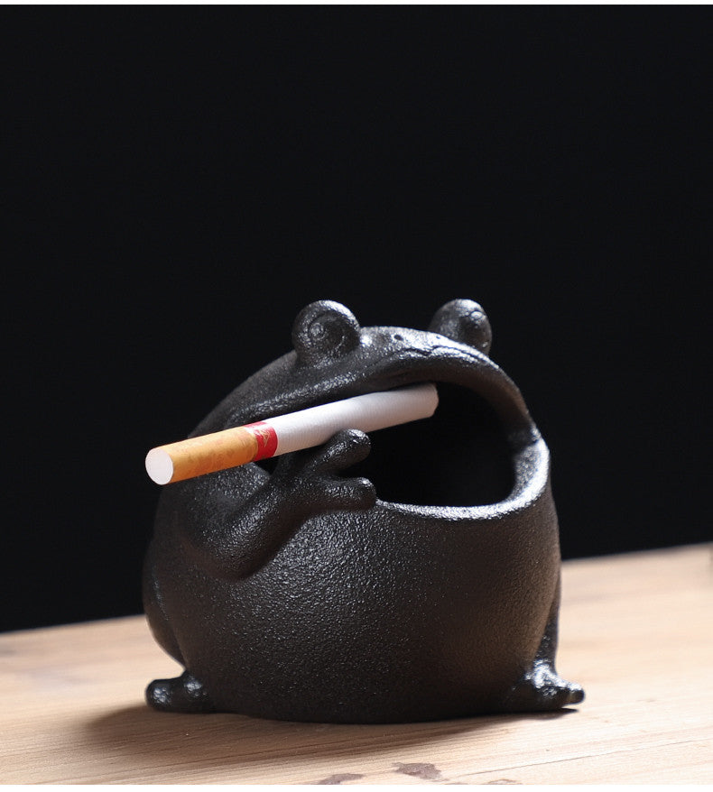 Funny Frog Ashtray With Big Mouth, Retro Design