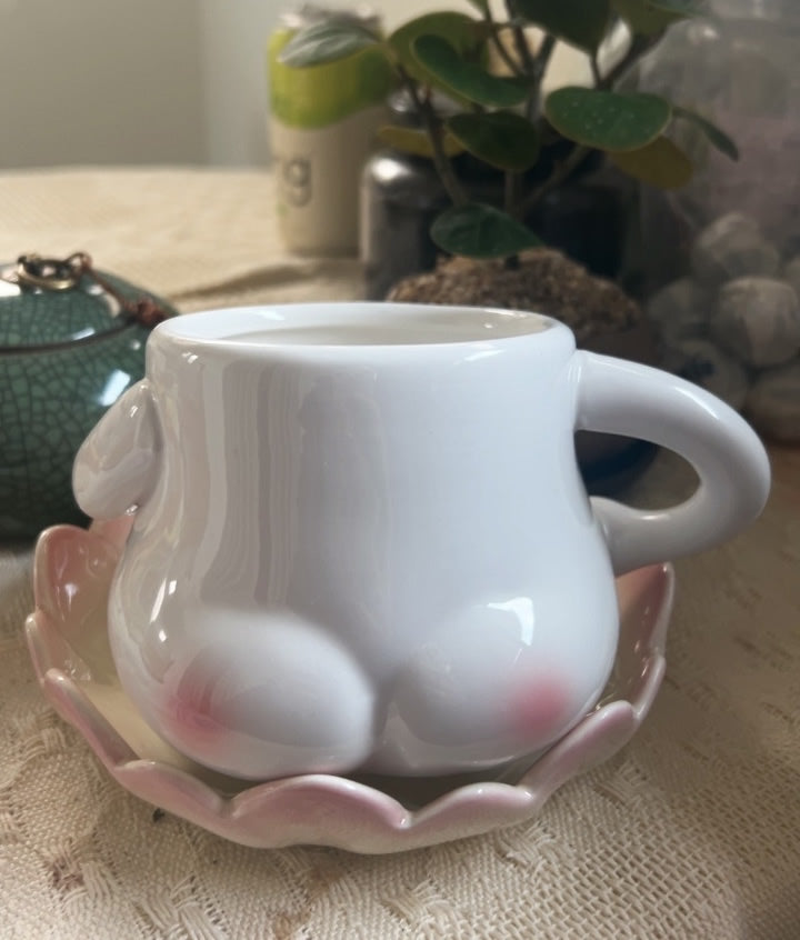 Funny Red Butt Ceramic Mug, Holiday Gift Idea