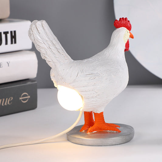 Funny White Hen Laying Eggs Usb Night Light