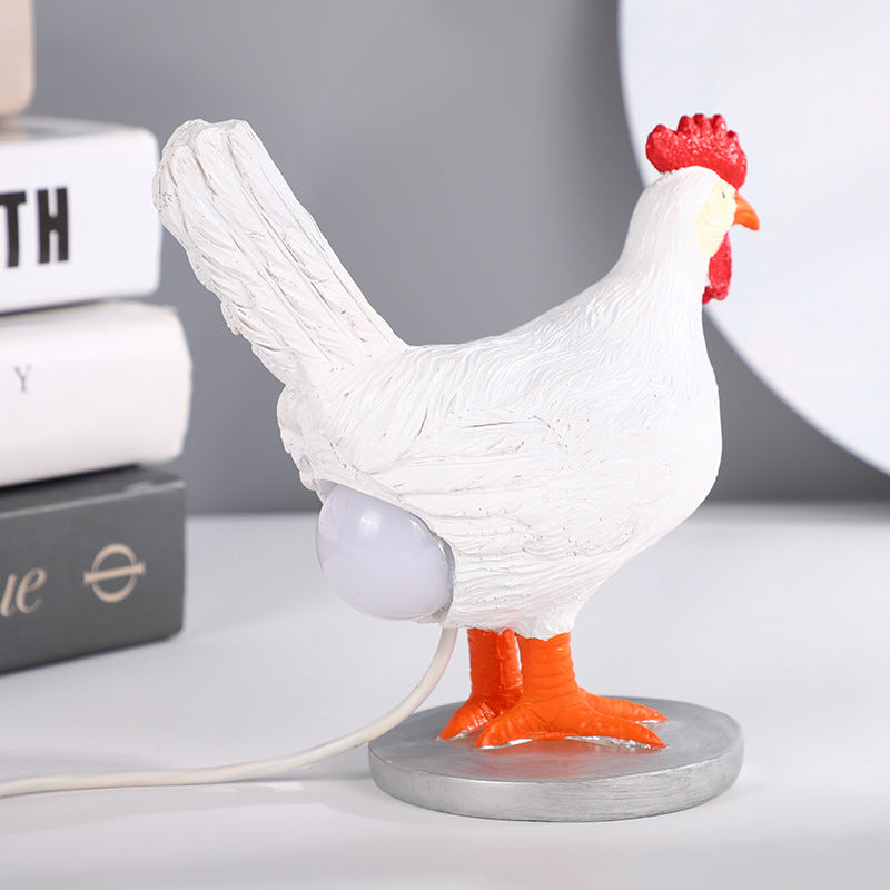 Funny White Hen Laying Eggs Usb Night Light