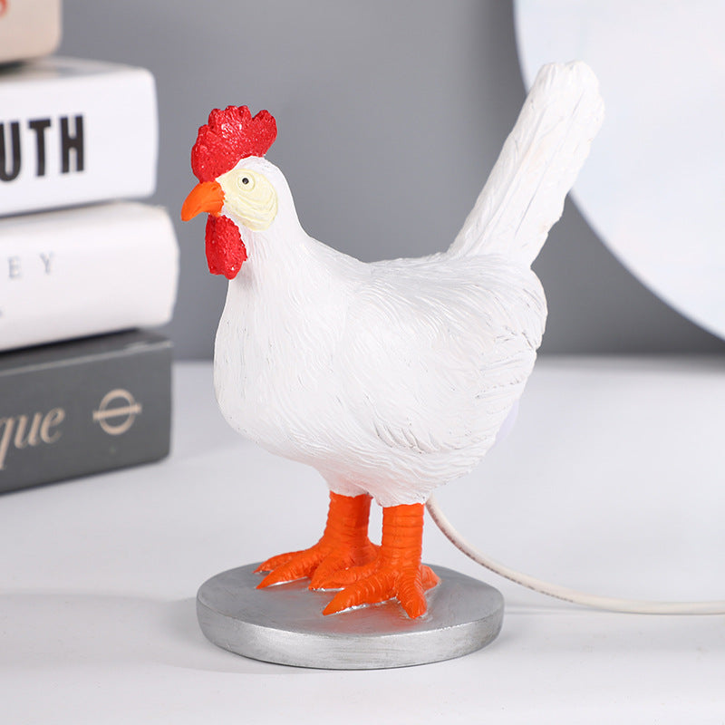 Funny White Hen Laying Eggs Usb Night Light