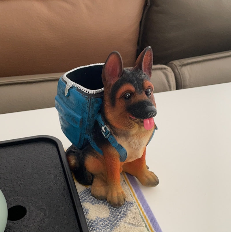 German Shepherd Pen Holder, Great Ideas For Office Desk Decoration, Creative Gifts