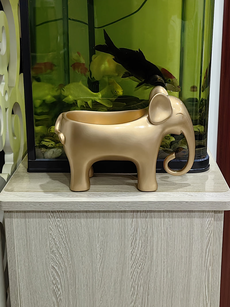 Golden Elephant Desktop Storage Box, Luxury Home Decoration Ornaments