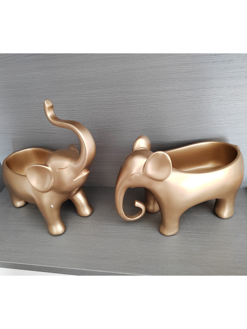 Golden Elephant Desktop Storage Box, Luxury Home Decoration Ornaments