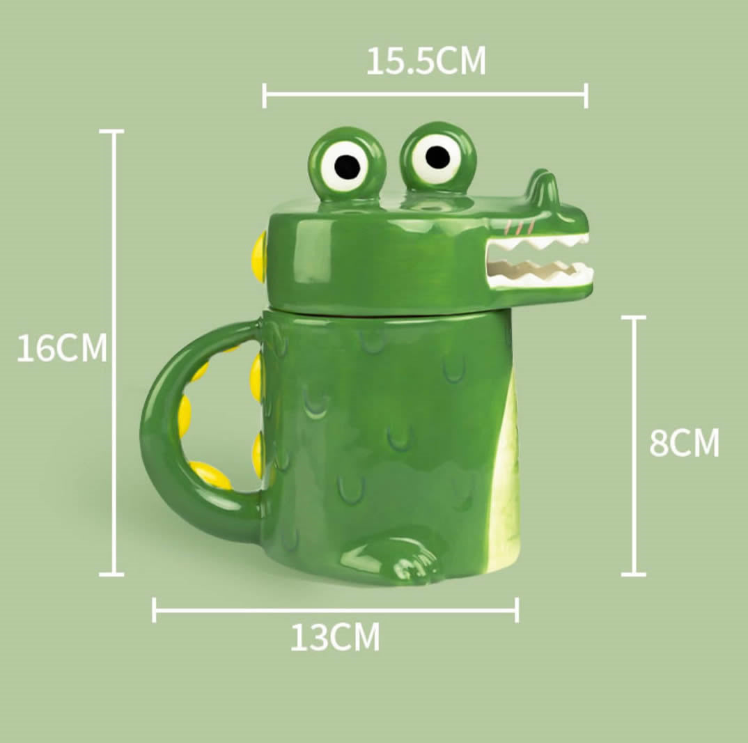 Green Crocodile Mug: Fun and Whimsical Coffee Cup