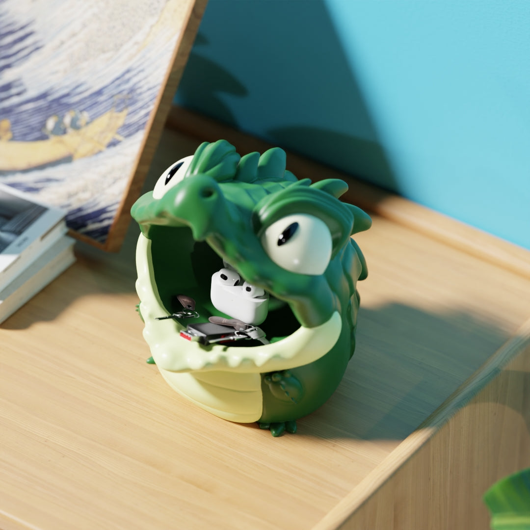 Green Crocodile Storage Box, Amazing Desktop Organizing,Cool Gift