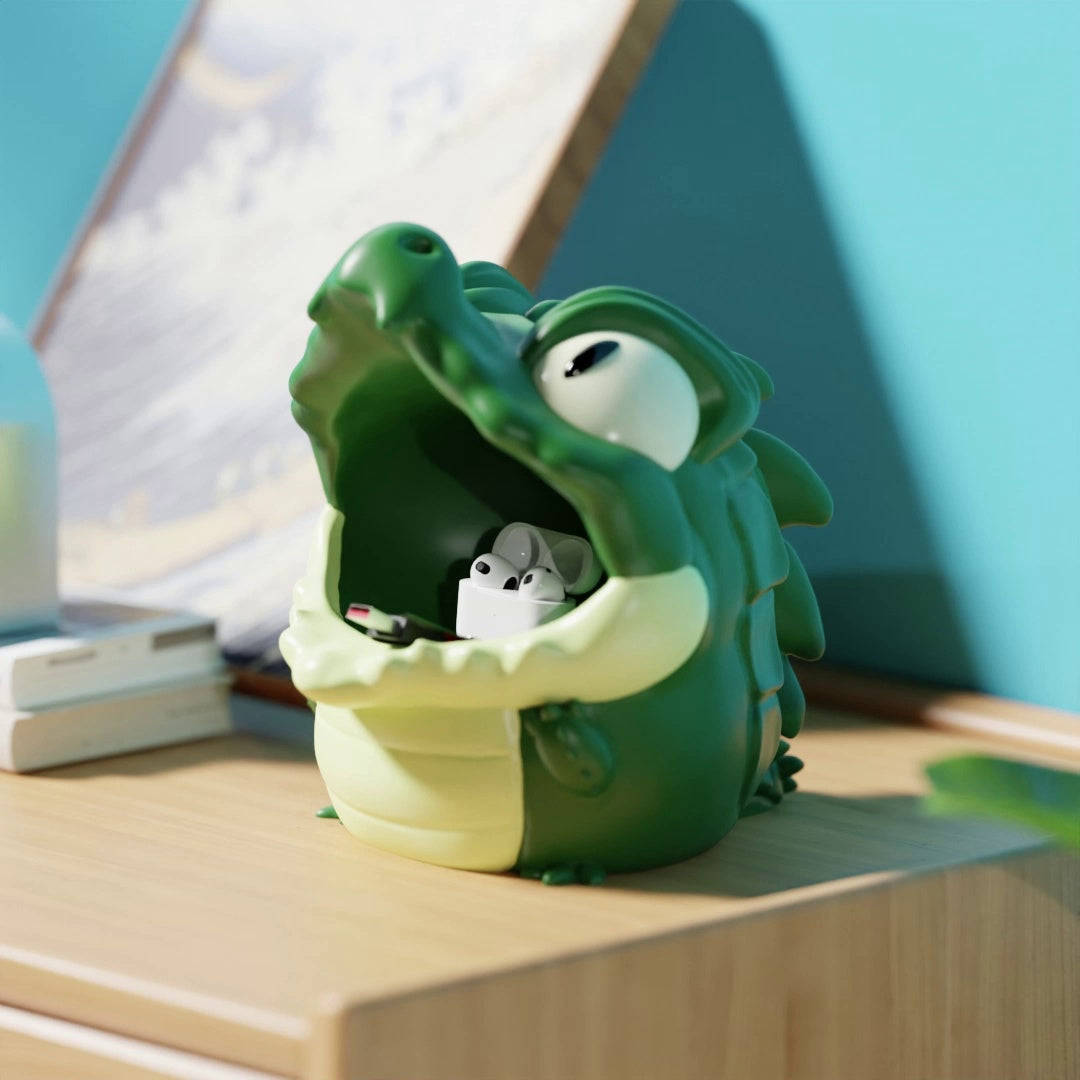 Green Crocodile Storage Box, Amazing Desktop Organizing,Cool Gift