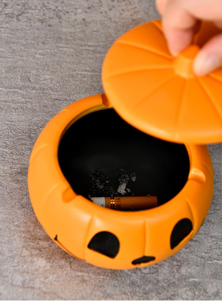 Halloween Decorated Orange Pumpkin Ashtray,Holiday Decoration