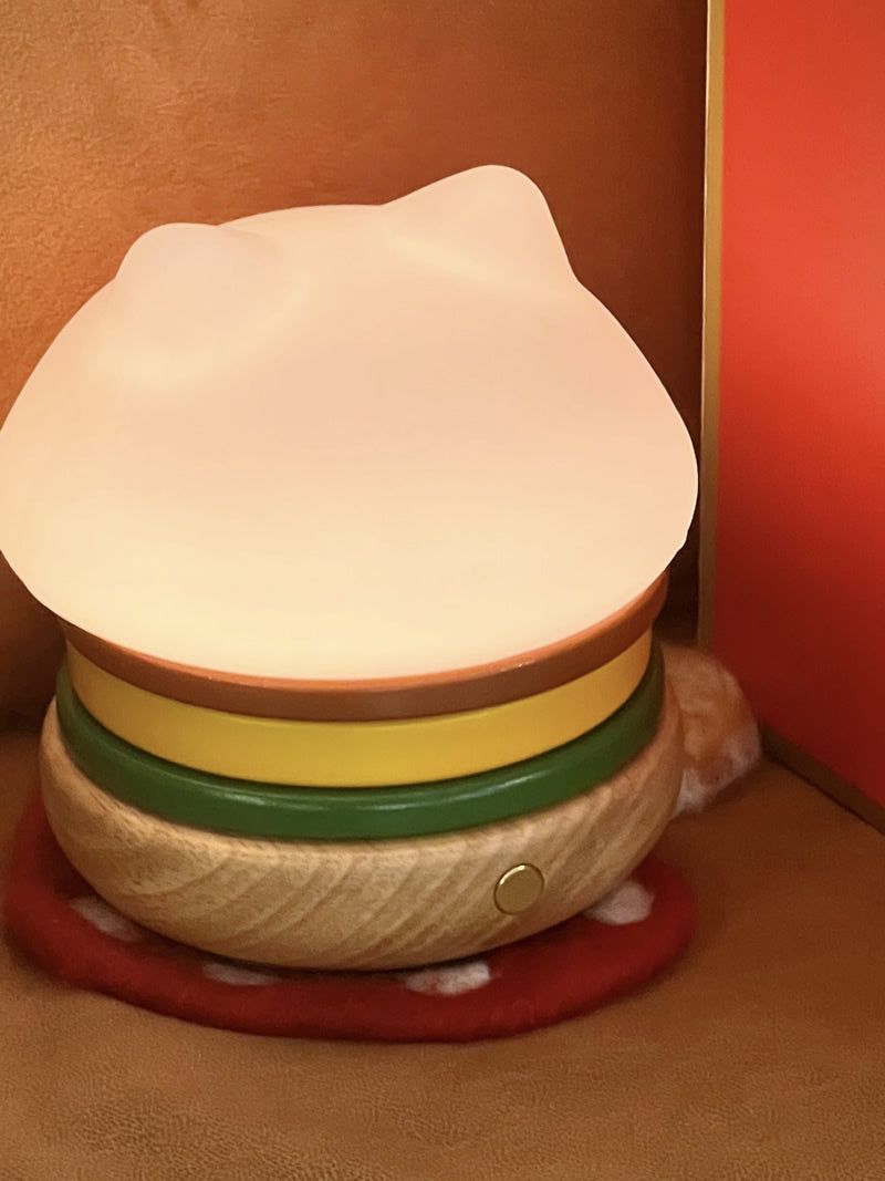 Hamburger Cat Led Small Table Lamp,Night Light, Romantic Valentine'S Day Gifts