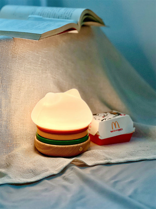 Hamburger Cat Led Small Table Lamp,Night Light, Romantic Valentine'S Day Gifts