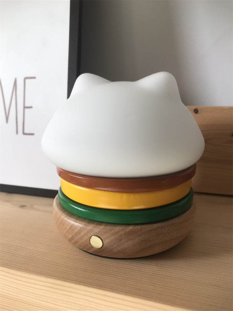 Hamburger Cat Led Small Table Lamp,Night Light, Romantic Valentine'S Day Gifts