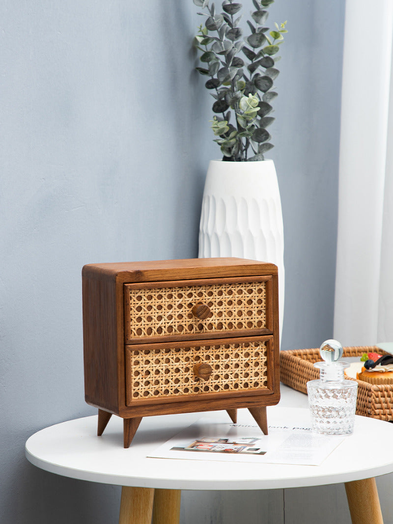 Handmade Wooden Pastoral Style Drawer-Style Organizing Storage Box