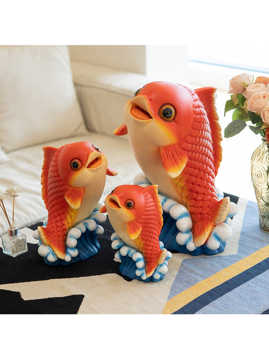 Happy Goldfish Money Bank - Fun Kids' Gift and Decorative Piggy Bank