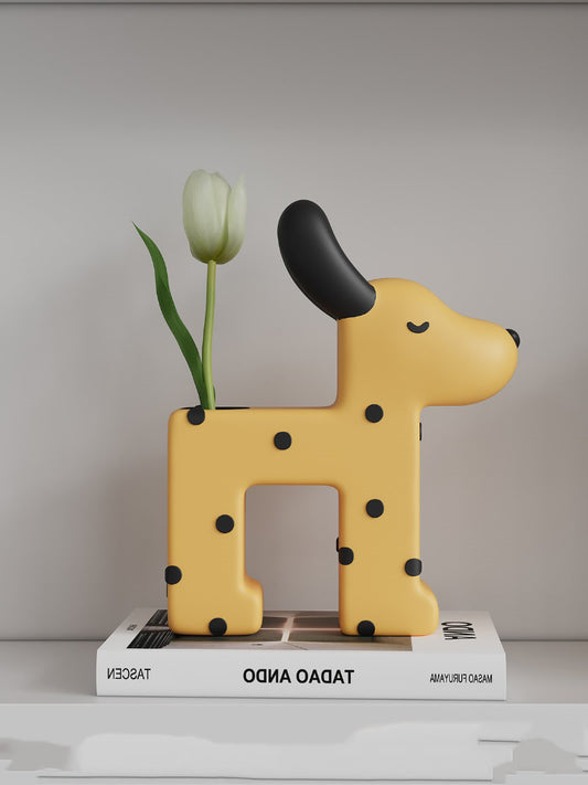 Happy Puppy Decorative Vase, Alternative Art Decorative Ornaments