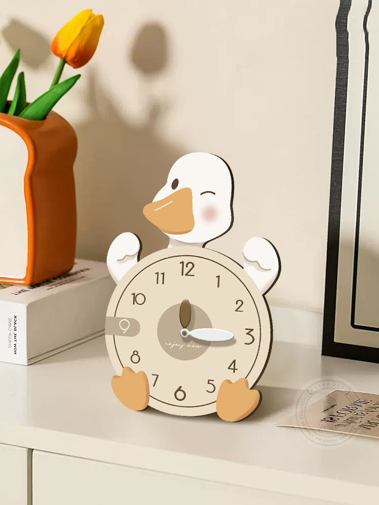 Hardworking Duck Desktop Decoration Clock