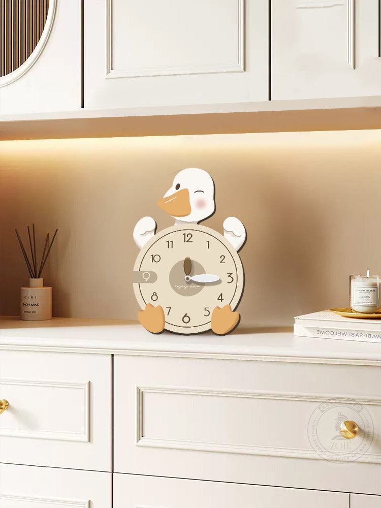 Hardworking Duck Desktop Decoration Clock