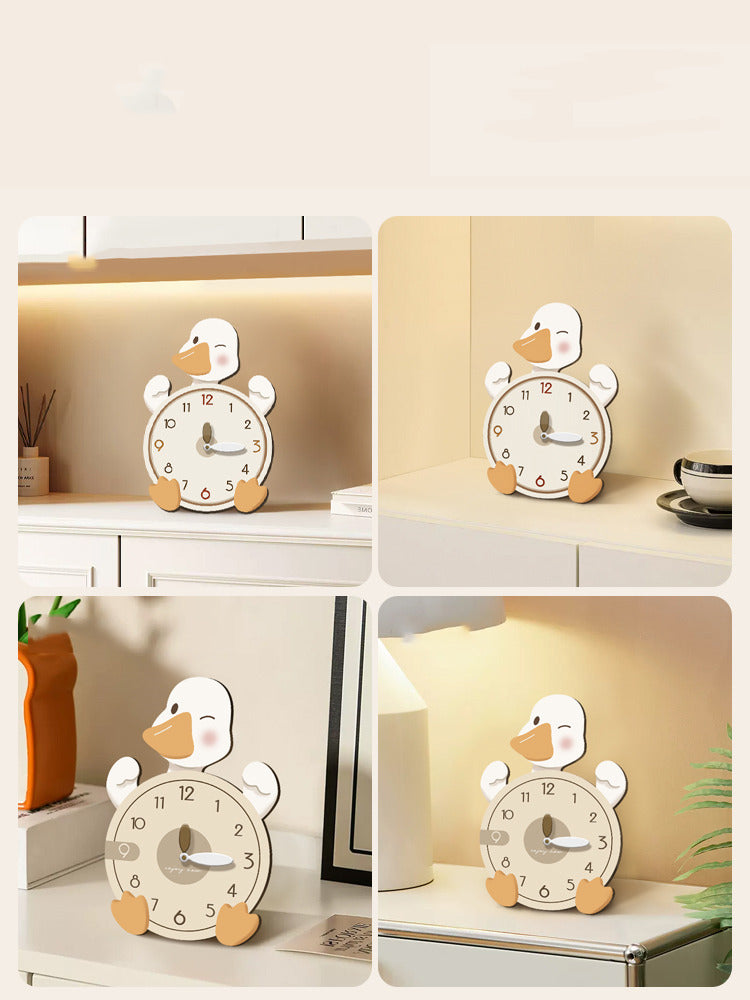 Hardworking Duck Desktop Decoration Clock