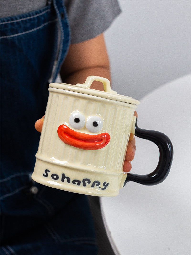 Hilarious Cartoon Expression Ceramic Mug: Perfect for Fun Gifting