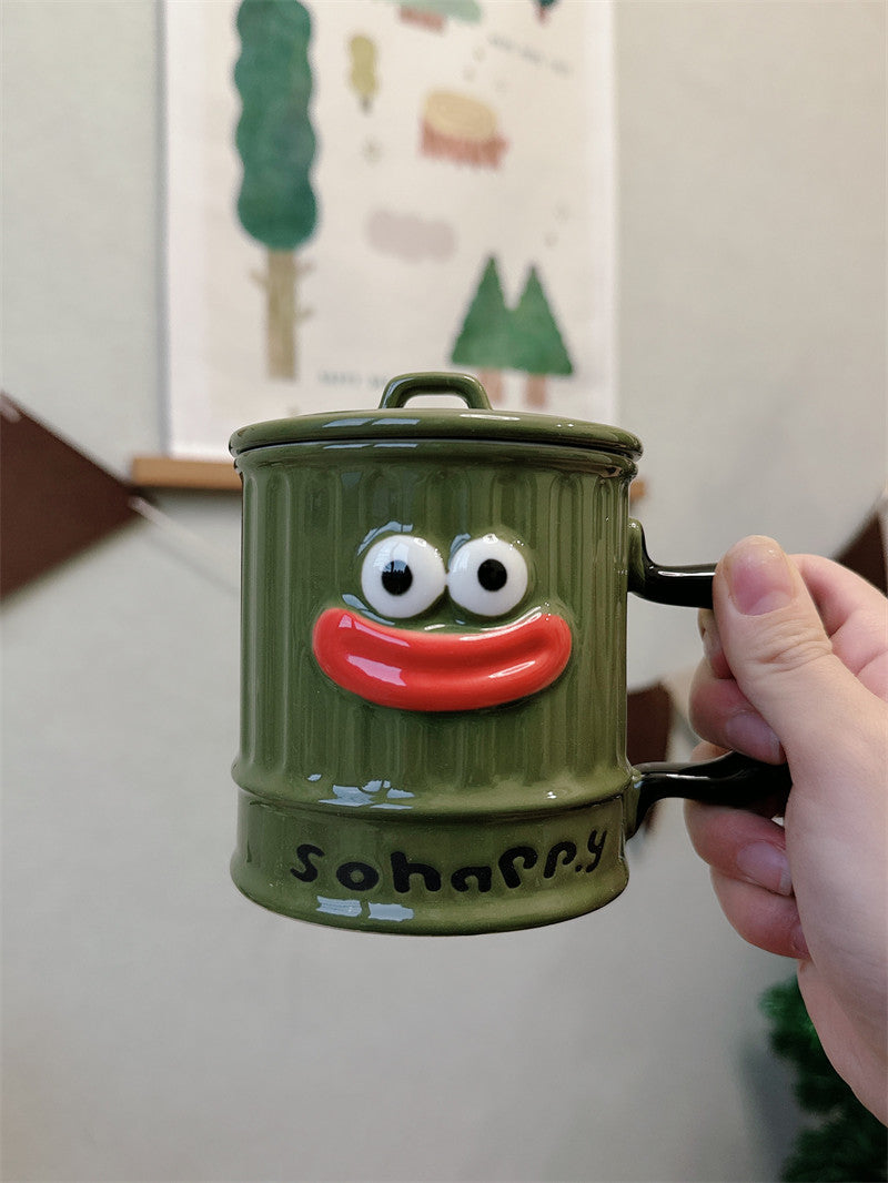 Hilarious Cartoon Expression Ceramic Mug: Perfect for Fun Gifting