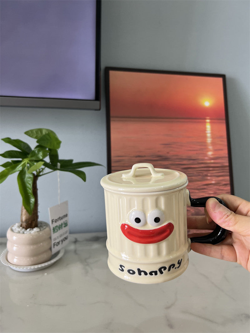 Hilarious Cartoon Expression Ceramic Mug: Perfect for Fun Gifting