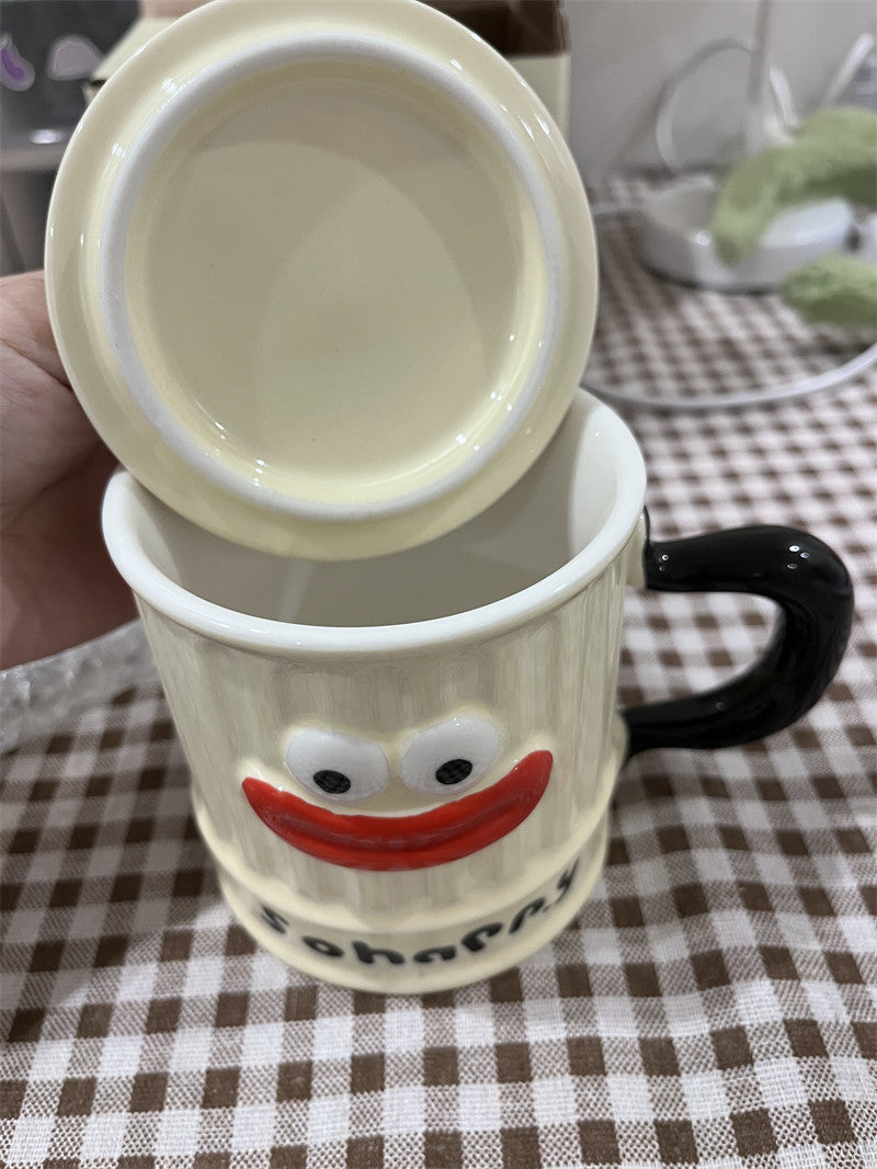 Hilarious Cartoon Expression Ceramic Mug: Perfect for Fun Gifting