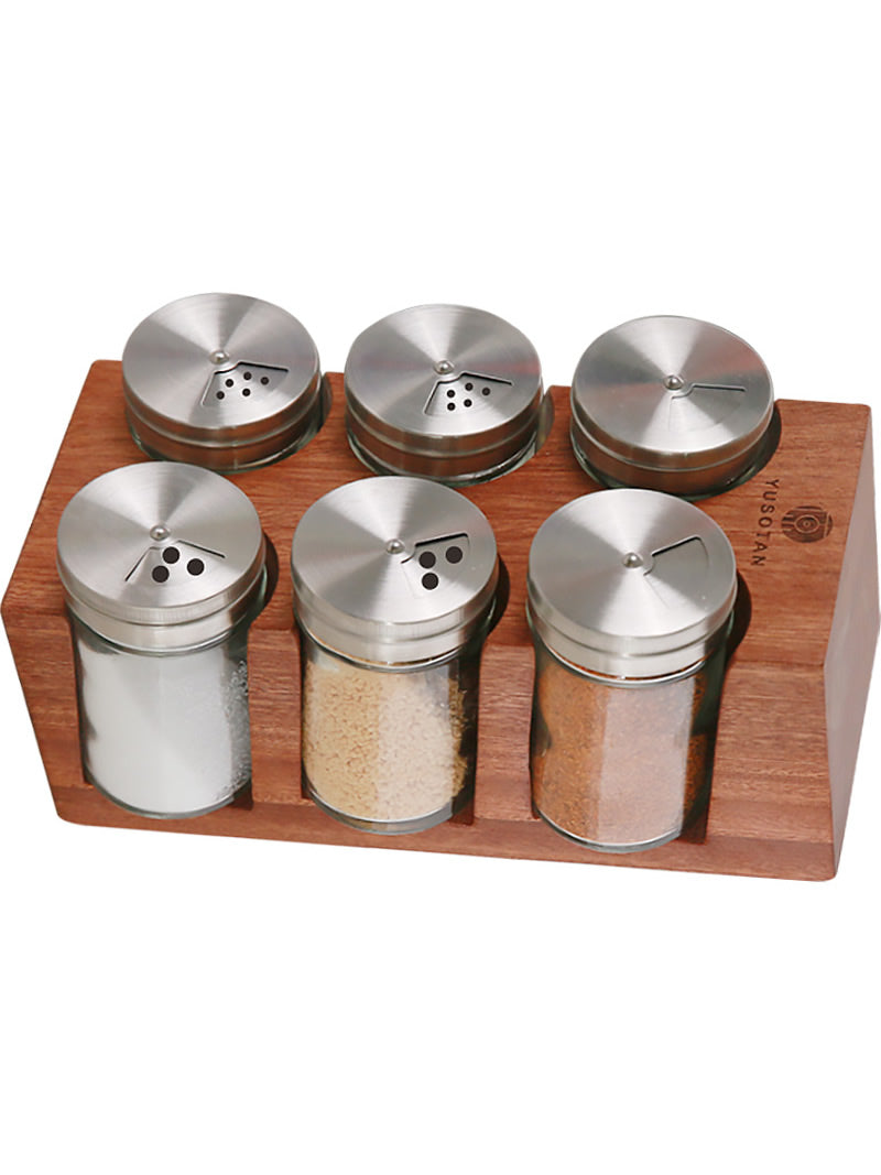 Kitchen Wooden Storage Organization Spice Jar, Sugar Bowl