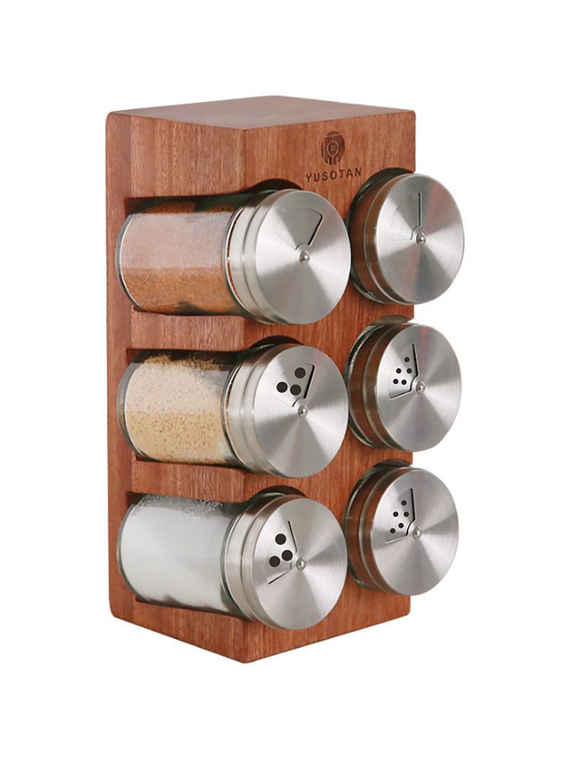 Kitchen Wooden Storage Organization Spice Jar, Sugar Bowl