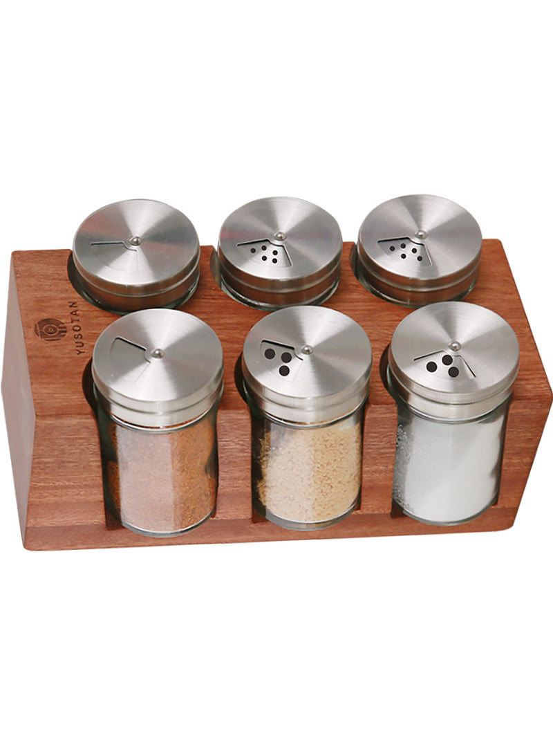 Kitchen Wooden Storage Organization Spice Jar, Sugar Bowl