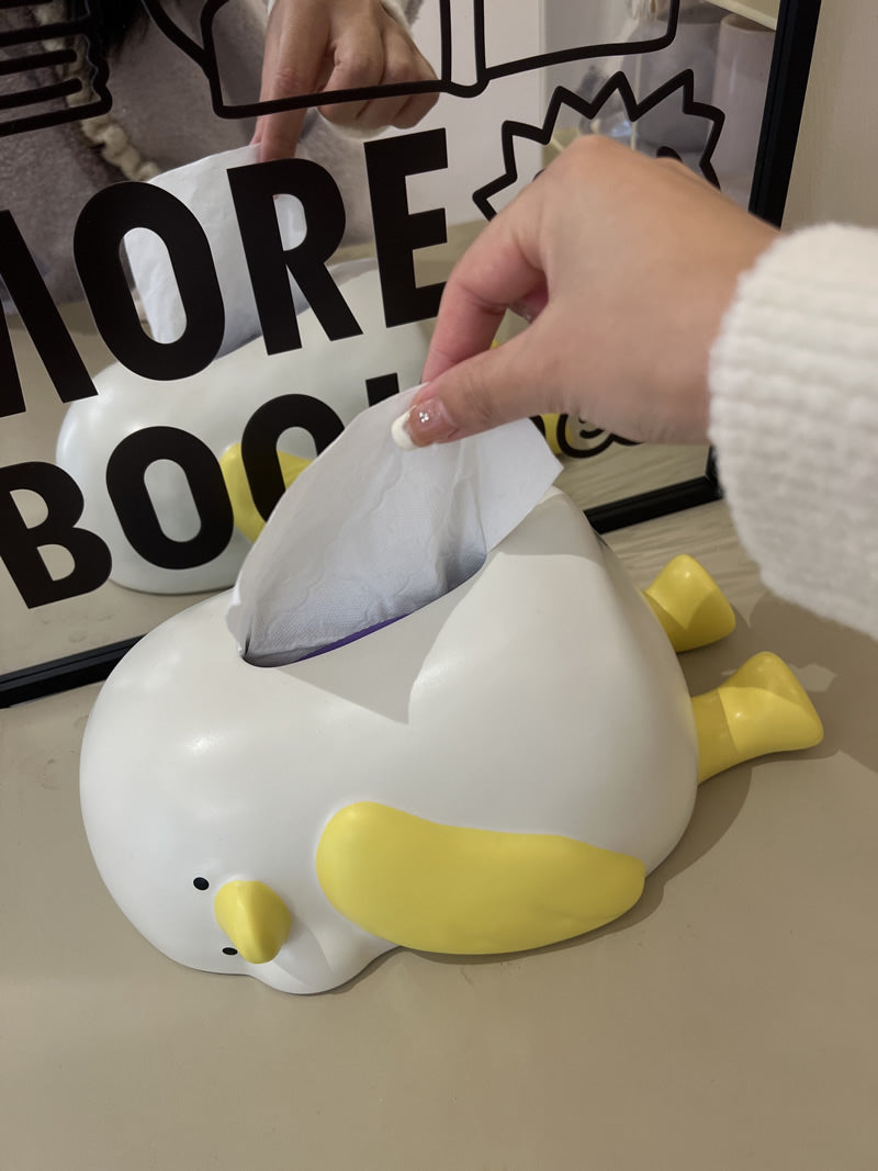 Lazy Duck Ceramic Tissue Box, Fun Home Decor Idea