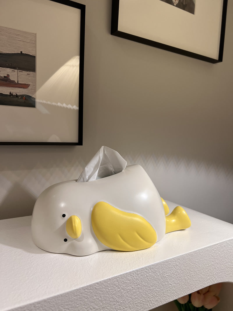 Lazy Duck Ceramic Tissue Box, Fun Home Decor Idea