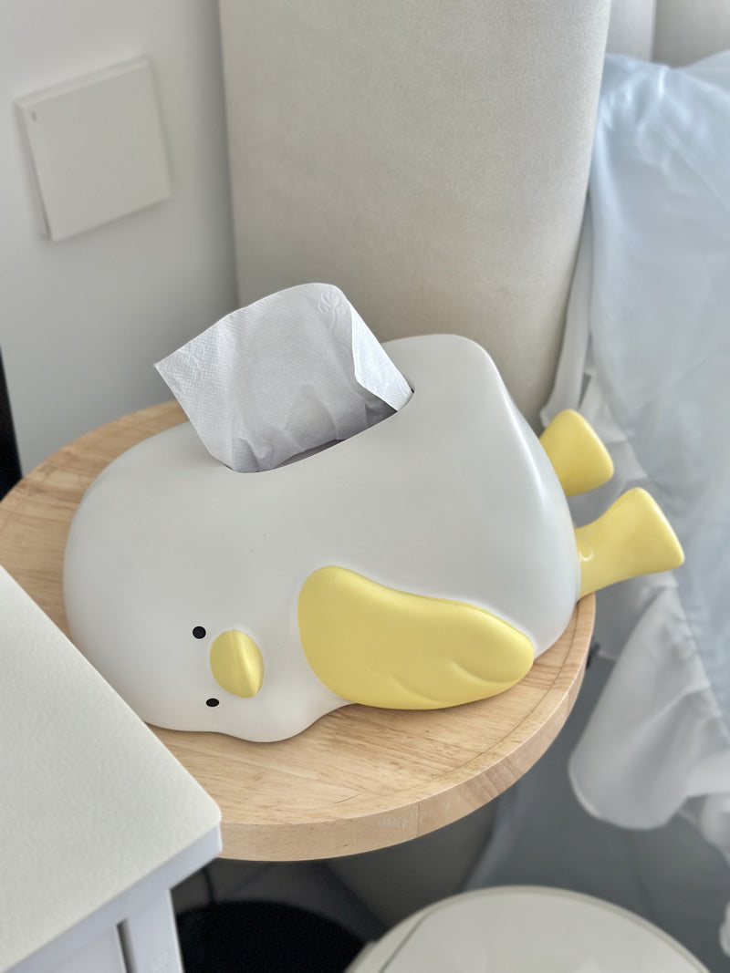 Lazy Duck Ceramic Tissue Box, Fun Home Decor Idea