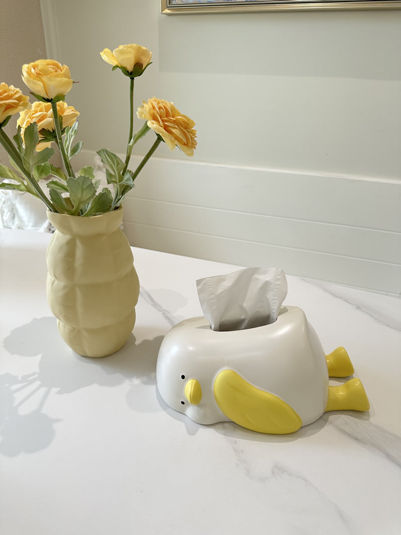 Lazy Duck Ceramic Tissue Box, Fun Home Decor Idea