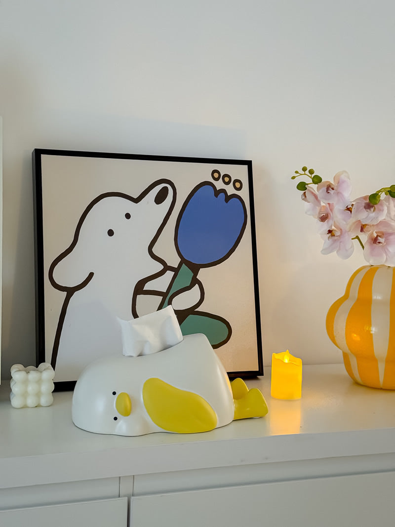 Lazy Duck Ceramic Tissue Box, Fun Home Decor Idea