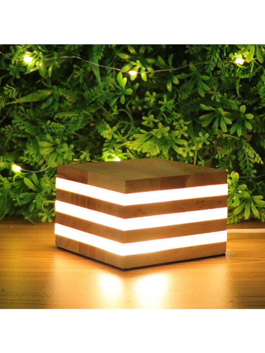 Led Wooden Night Light, Romantic Desktop Atmosphere Lamp