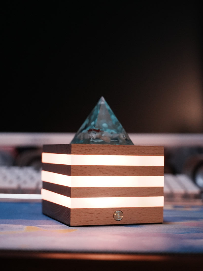 Led Wooden Night Light, Romantic Desktop Atmosphere Lamp