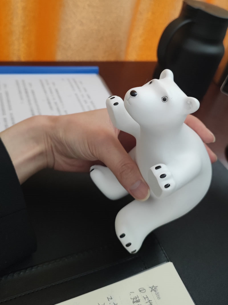 Looking Up Polar Bear Phone Holder, Desktop Small Ornament, Creative Gift