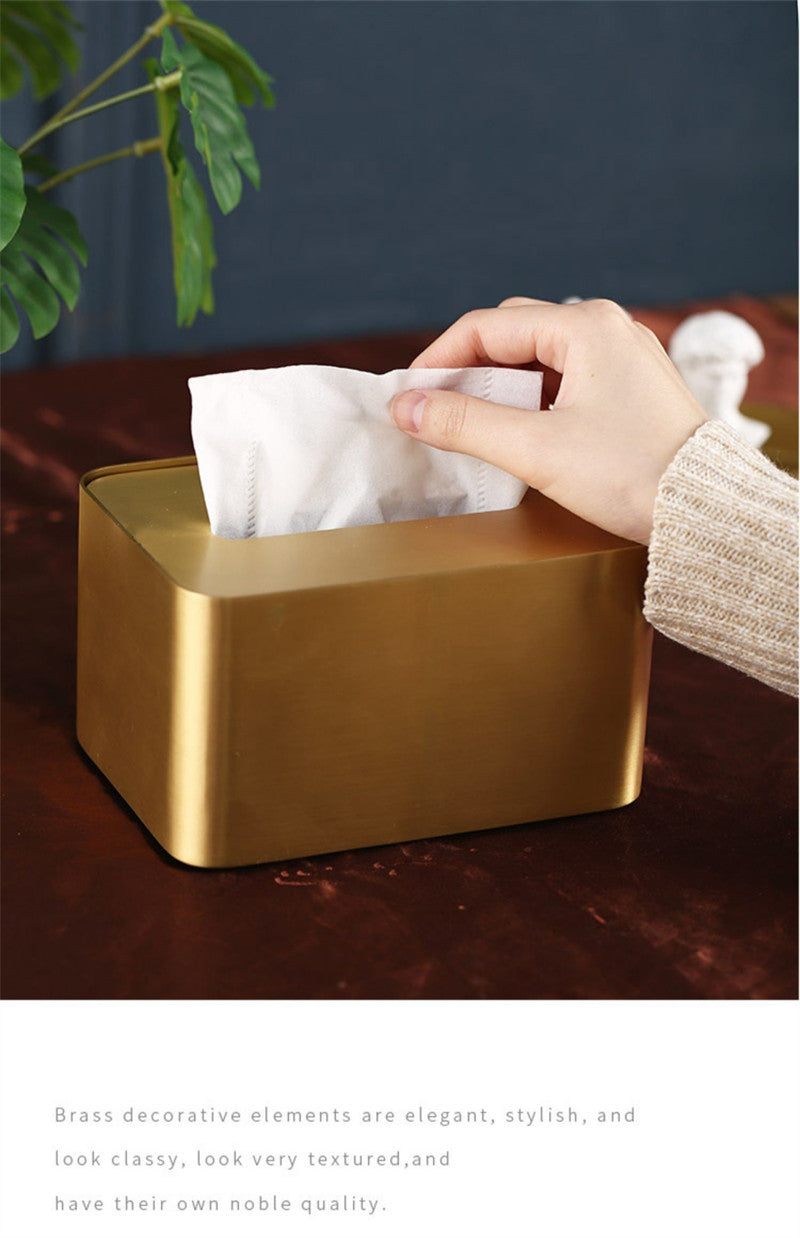 Luxurious Gold Brass Tissue Box: Timeless Elegance for Your Home