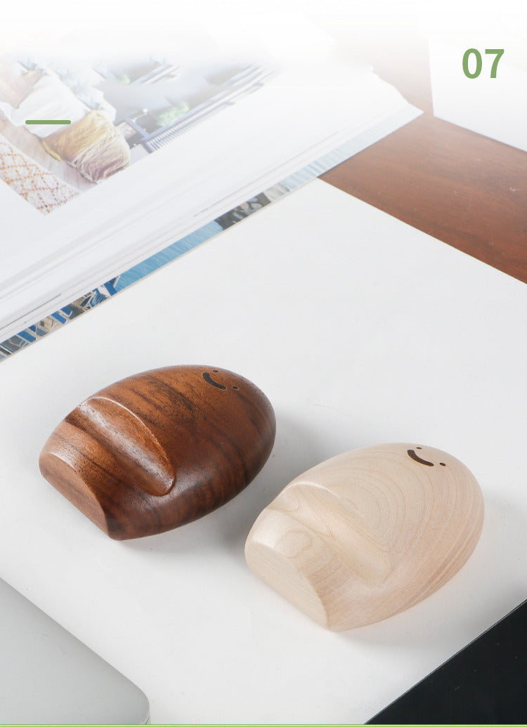 Minimalist Smiley Face Wooden Phone Stand