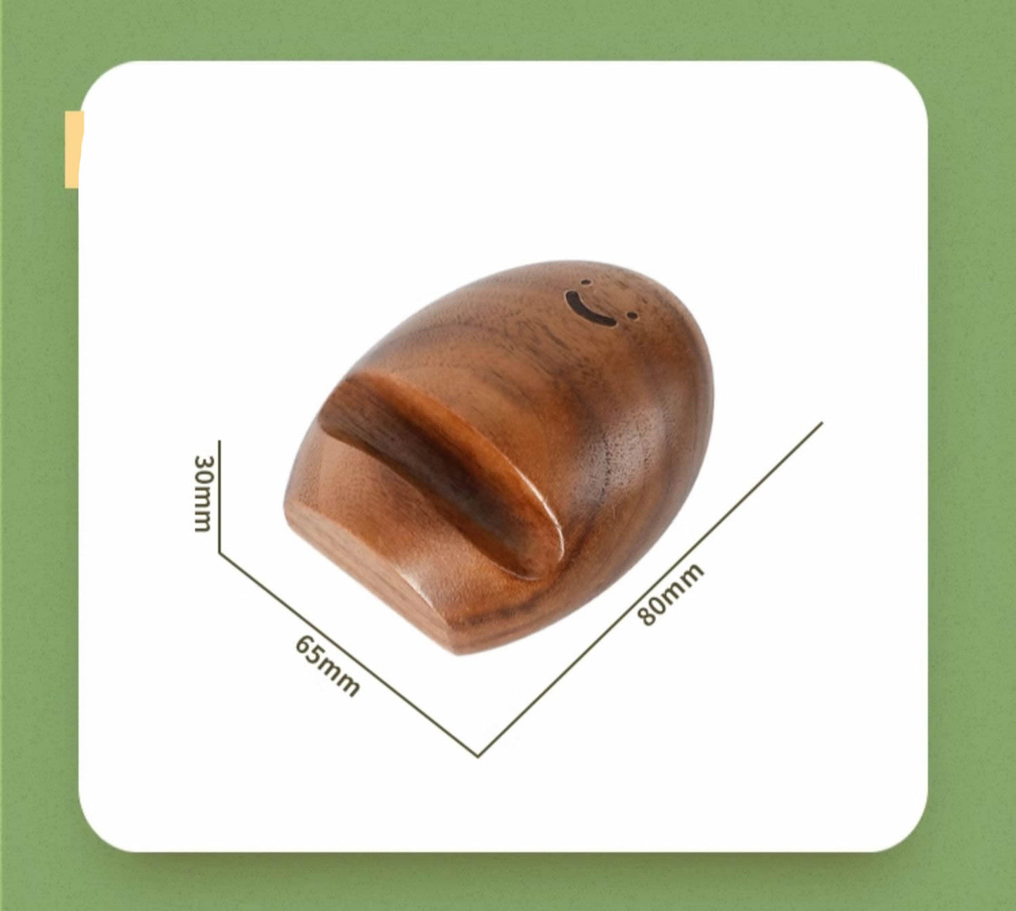 Minimalist Smiley Face Wooden Phone Stand